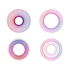 Spiral graph vector design template