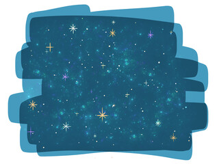 Cute starry sky background like a picture book