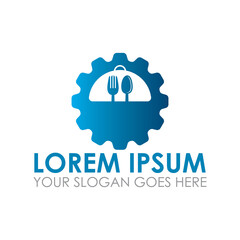 gear food vector , restaurant logo