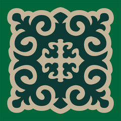 Design asian element Kazakh national ornaments.