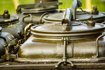 Field kitchen for cooking camp food.