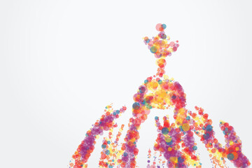 Vector abstract of Trophy with Hands.