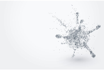 Abstract polygonal coronavirus (Covid-19) cell.