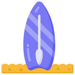 
Surfboard in flat icon, water sport 

