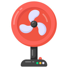 
Pedestal fan flat icon editable vector, home appliance 


