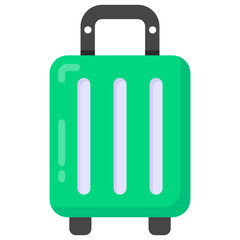 
Suitcase flat icon, travelling bag 

