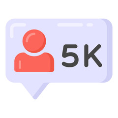 
Comments notification in flat style icon 

