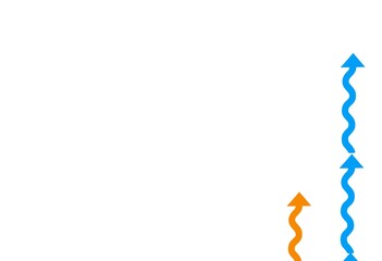 右側に伸びるカーブの矢印