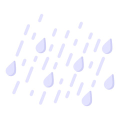 
Flat style of rain, cloud raining icon in trendy style 

