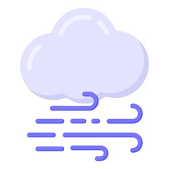 
Icon of cloud with lighting bolts, concept of thunderstorm 

