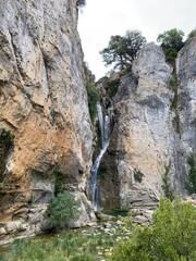 Colorful landscape with waterfalls in the Borosa river, Sierra de Cazorla, Andalucia, Spain