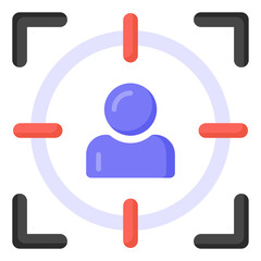 
A target person flat editable icon design

