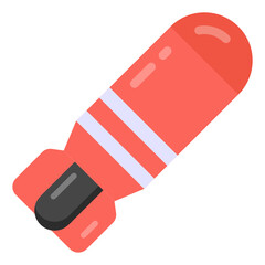 
A military missile flat icon vector

