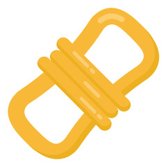 
A climb rope used in military purposes, flat icon

