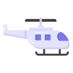 

Flat chopper icon vector, helicopter vector  


