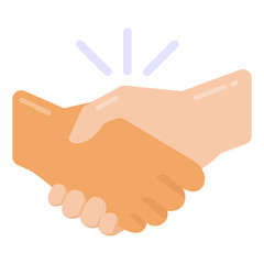 
Handshake denoting flat icon of deal, editable vector 

