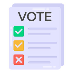 
Parchment in flat icon, old manuscript 

