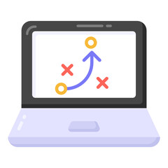 
Digital tactics in flat style icon, editable vector 

