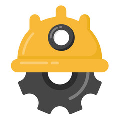 
Engineering in flat style icon, editable vector 

