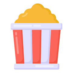 
Cinema snacks, in flat vector design.

