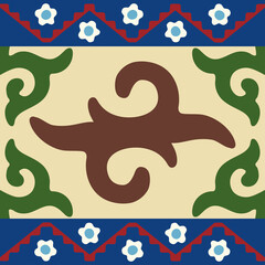 Design asian element Kazakh national ornaments.