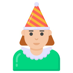 
A magician man in flat icon design

