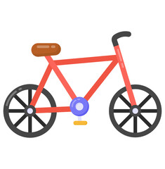 Fototapeta premium Flat bicycle icon design, pedal bike vector design