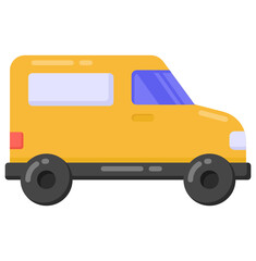 
A bus flat icon design 

