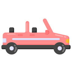 
Cabriolet vector icon in flat design 

