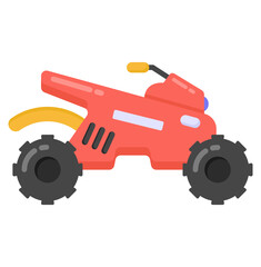 
Motorcycle flat editable vector, heavy bike best for bike race 

