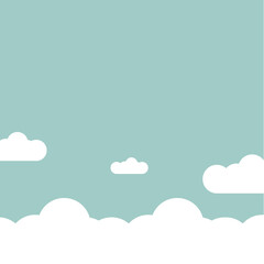 Sky clouds background, vector illustration