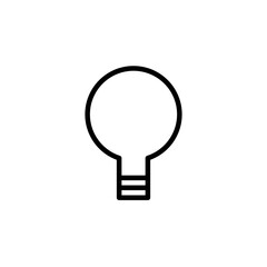 light bulb, lamp, idea, think. Education, back to school thin line icon. Outline icons collection.simple symbols for web, app, application and graphic design element isolated on white background