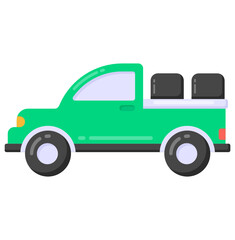 
A pickup vehicle icon in trendy design 

