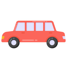 
Sedan vector icon in flat design 

