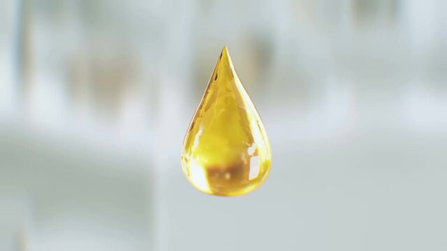 High speed oil droplet falling down in 4K