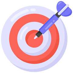 
Dartboard flat style icon, editable vector 

