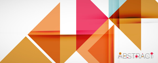 Set of vector triangle geometric backgrounds. Vector illustration for covers, banners, flyers and posters and other designs