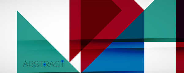 Set of vector triangle geometric backgrounds. Vector illustration for covers, banners, flyers and posters and other designs