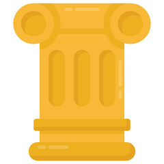 
A vintage column flat editable icon design

