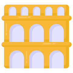 
A trendy flat vector ancient greek architecture

