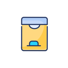 Dustbin icon in vector. Logotype