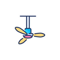 Ceiling Fan icon in vector. Logotype