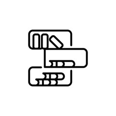 Book Shelf icon in vector. Logotype