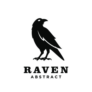 Black Raven logo icon design