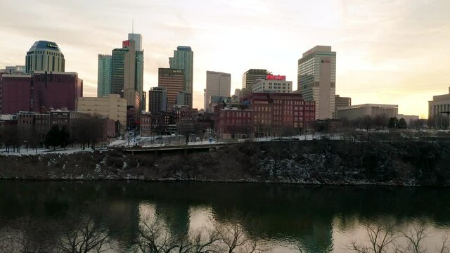 Cityscape at sunset