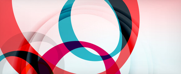 Ring geometric shapes, o letter repetition wallpaper. Abstract background for business or technology presentations, internet posters or web brochure covers