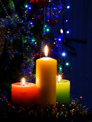 various multicolor elements of celebrating Christmas holidays