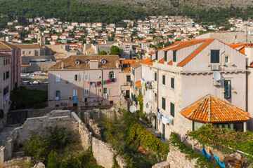 View of the rooftops of the Old Town of Dubrovnik. Croatia