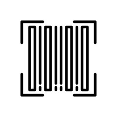 Bar code icon line style vector