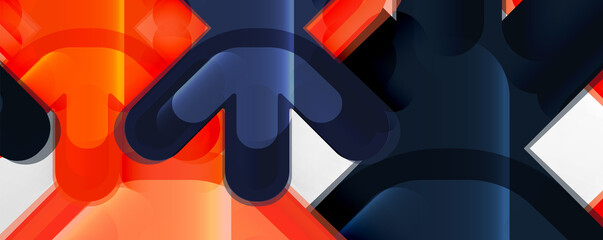 Abstract glossy crosses background for business or technology presentations, internet posters or web brochure covers